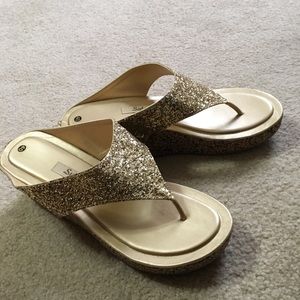 NWOT Glittery wedges